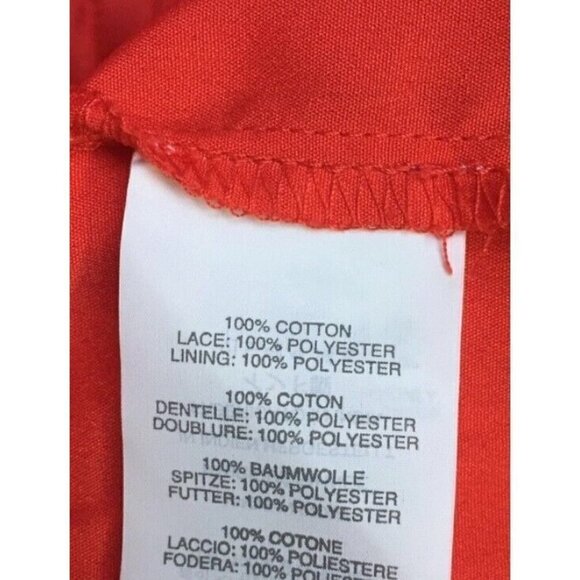 J Crew Sz S Red Crochet Lace Shift Mini Dress Sundress Sleeveless - Picture 10 of 16